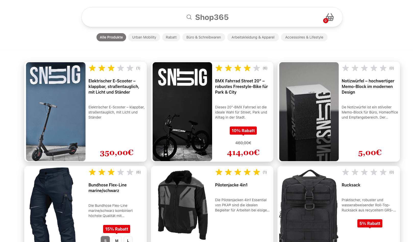 Shop365 Artikel
